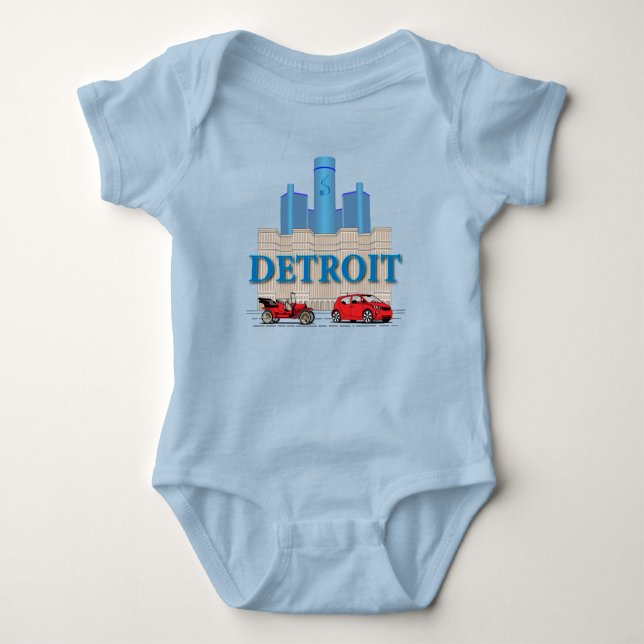 Detroit Michigan United States Baby Bodysuit (Front)