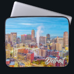 Detroit, Michigan, United States Laptop Sleeve<br><div class="desc">This scenic laptop sleeve features a photograph of the beautiful city of Detroit,  Michigan. This item would make a truly wonderful gift idea for friends and family.</div>