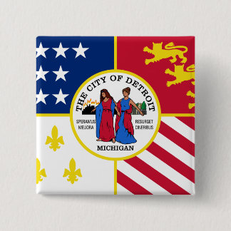 Detroit, Michigan, United States Pinback Button