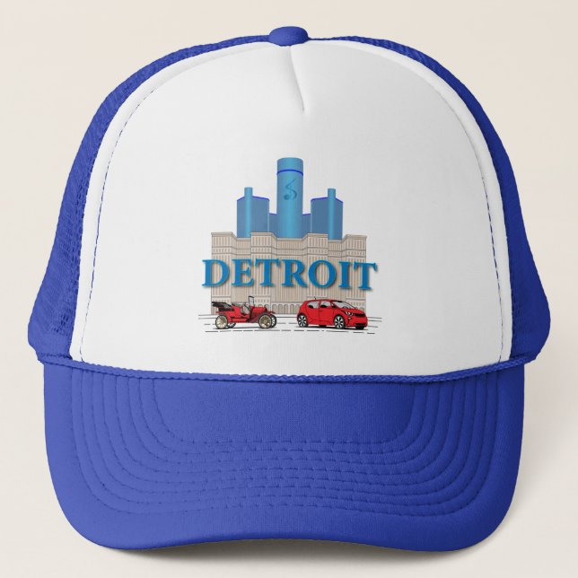 Detroit Michigan United States Trucker Hat (Front)