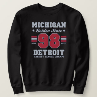 DETROIT MICHIGAN Varsity Style USA Vintage sport Sweatshirt