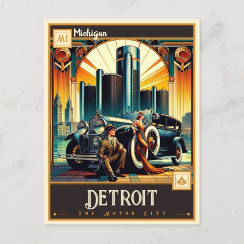 Detroit Michigan  Vintage Postcard