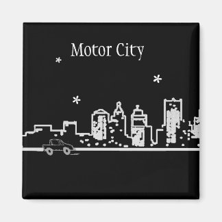 Detroit - Motor City - Michigan Magnet
