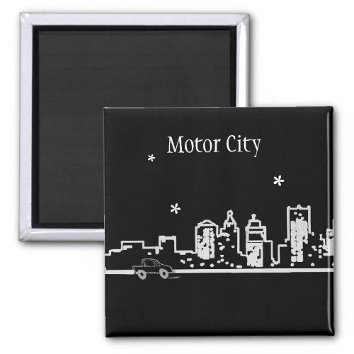 Detroit _ Motor City _ Michigan Magnet