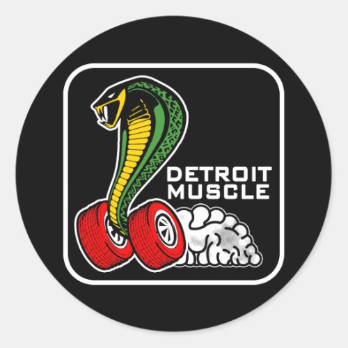Detroit Muscle Classic Round Sticker