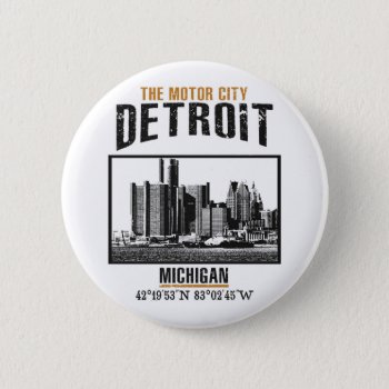 Detroit Pinback Button by KDRTRAVEL at Zazzle