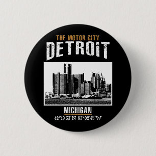 Detroit Pinback Button