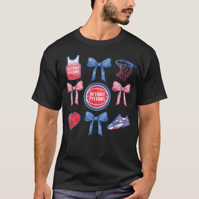 Detroit Pistons Bow T-Shirt (Front)