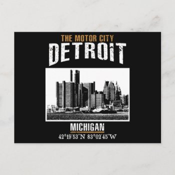 Detroit Postcard by KDRTRAVEL at Zazzle