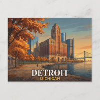 Detroit Postcard | Guardian Building Skyline