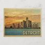 Detroit Postcard Michigan Vintage Travel