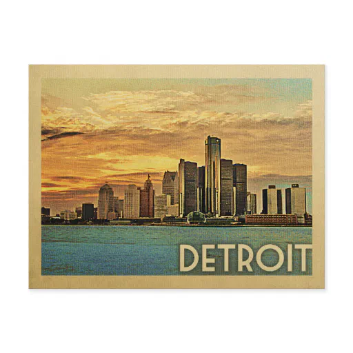 Detroit Postcard Michigan Vintage Travel Detroit Postcard Michigan Vintage Travel