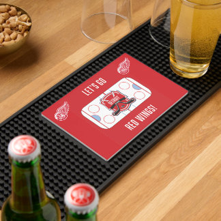 Detroit Red Wings Hockey Rink Bar Mat