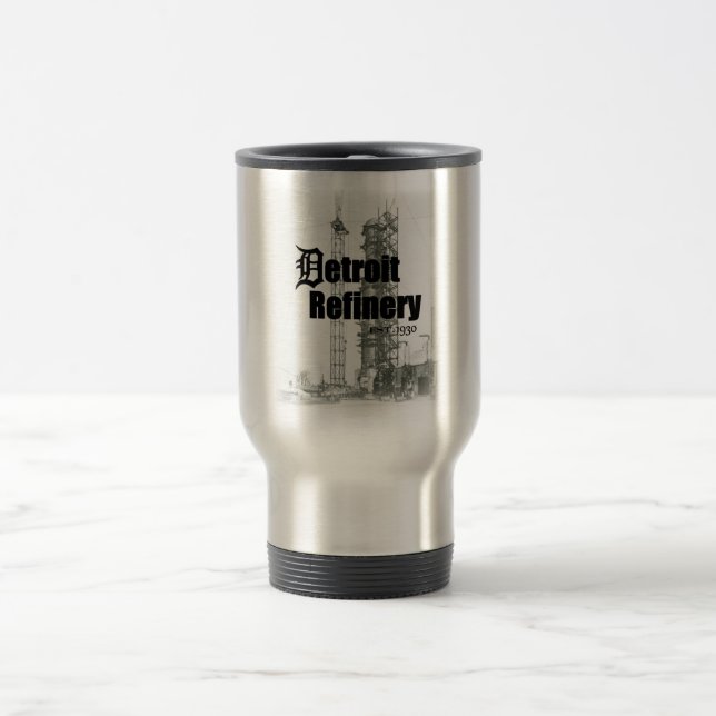 Detroit Refinery Est. 1930 - travel mug (Center)