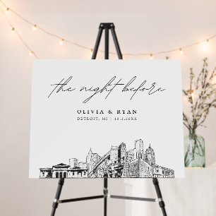 Detroit Rehearsal Dinner The Night Before Sign