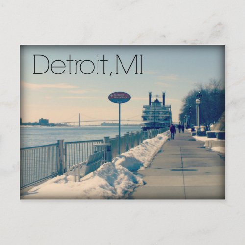 Detroit Riverwalk Postcard