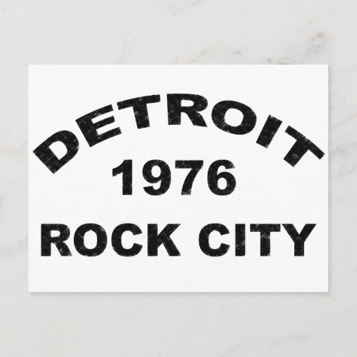 DETROIT ROCK CITY 1976 POSTCARD