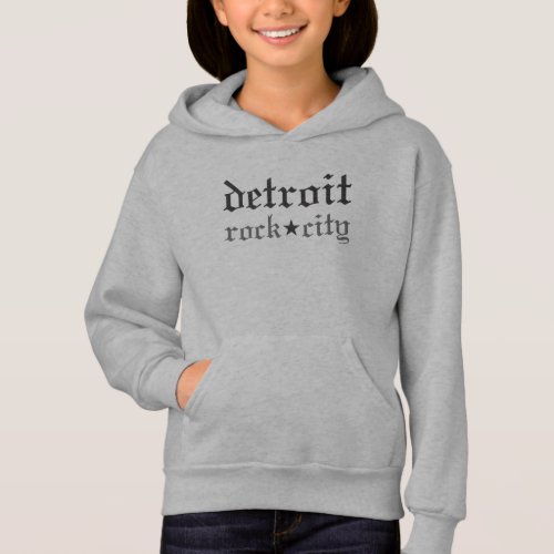 Detroit Rock City Black and White Kids Hoodie