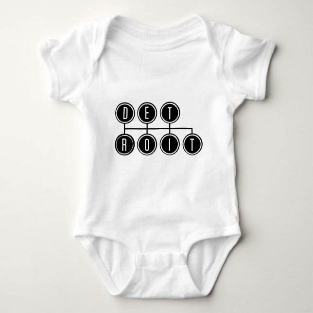 Detroit Shifter Baby Bodysuit (Front)