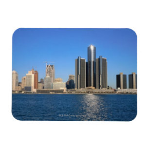 Detroit skyline 2 magnet