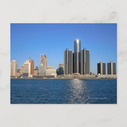 Detroit skyline 2 postcard