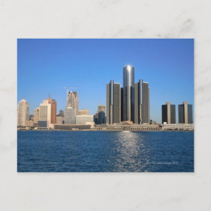 Detroit skyline 2 postcard