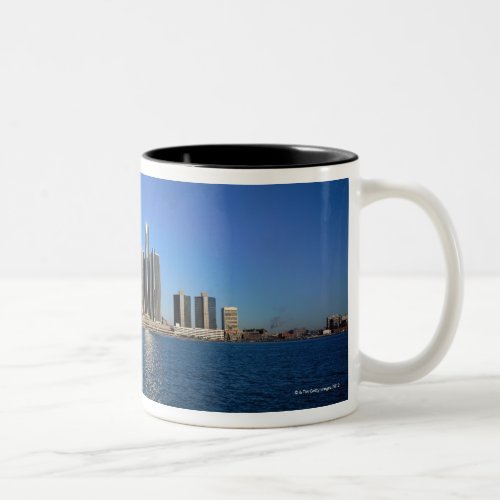Detroit skyline 2 Two_Tone coffee mug