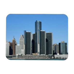 Detroit Skyline 4 Magnet