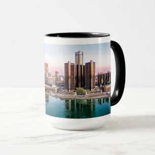 Detroit Skyline at Dawn Mug