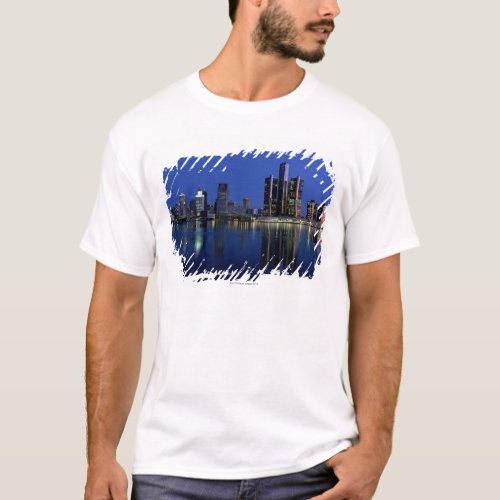 Detroit Skyline at Night T_Shirt