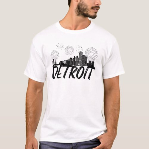 Detroit Skyline City T_Shirt