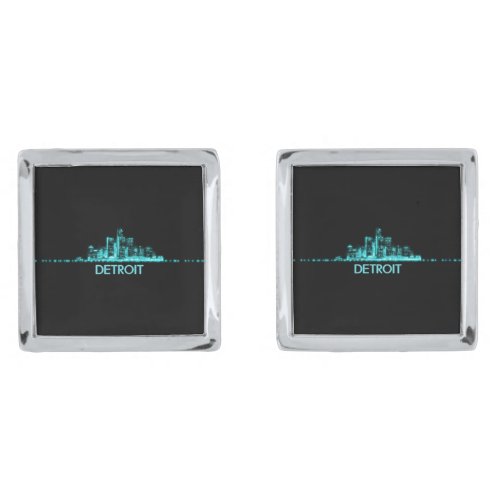 Detroit Skyline Cufflinks