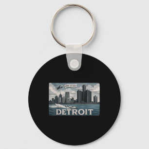 Detroit Skyline Design With What Up Doe’ Keychain
