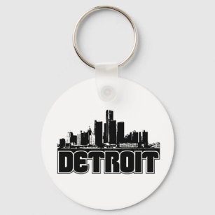 Detroit Skyline Keychain