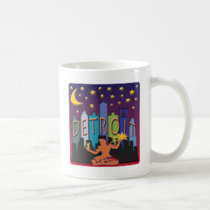Detroit Skyline Mega Color Coffee Mug