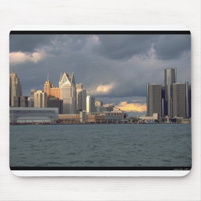 Detroit Skyline Mouse Pad (Front)