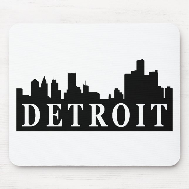 Detroit Skyline Mouse Pad (Front)