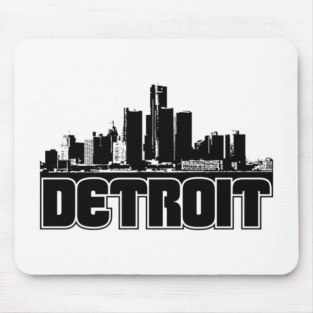 Detroit Skyline Mouse Pad (Front)