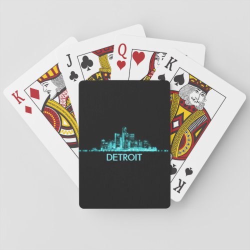 Detroit Skyline Playing Cards