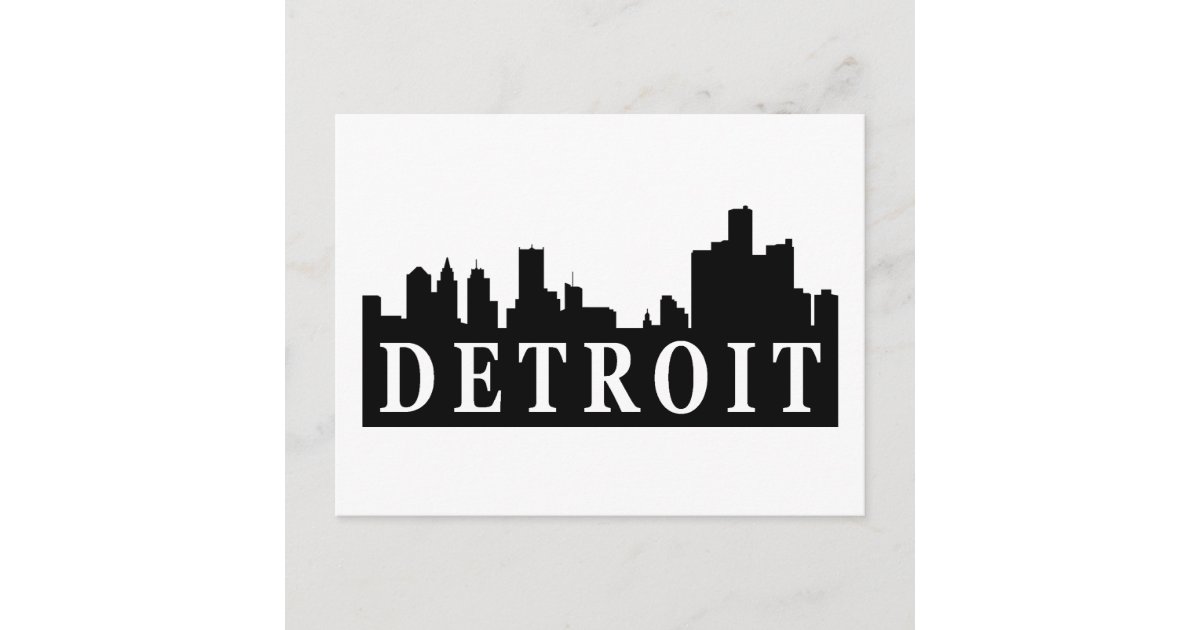 Detroit Skyline Postcard | Zazzle