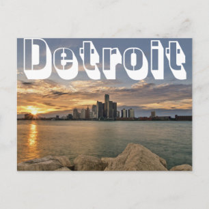 Detroit Skyline Postcard