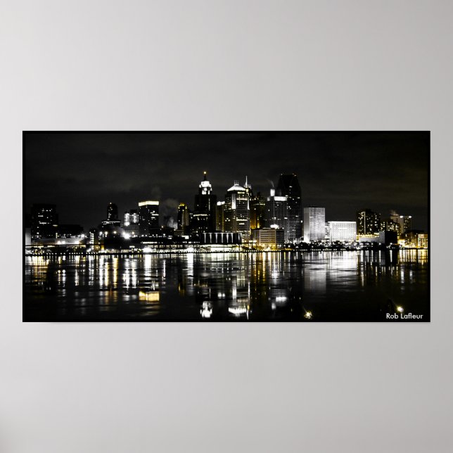 Detroit Skyline Poster (Front)