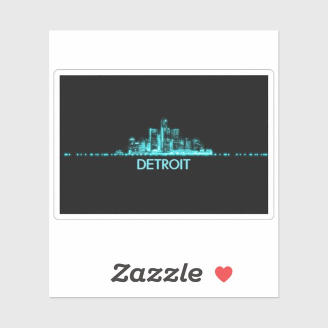Detroit Skyline Sticker (Sheet)