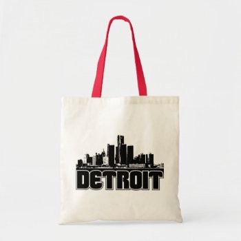 Detroit Skyline Tote Bag by TurnRight at Zazzle