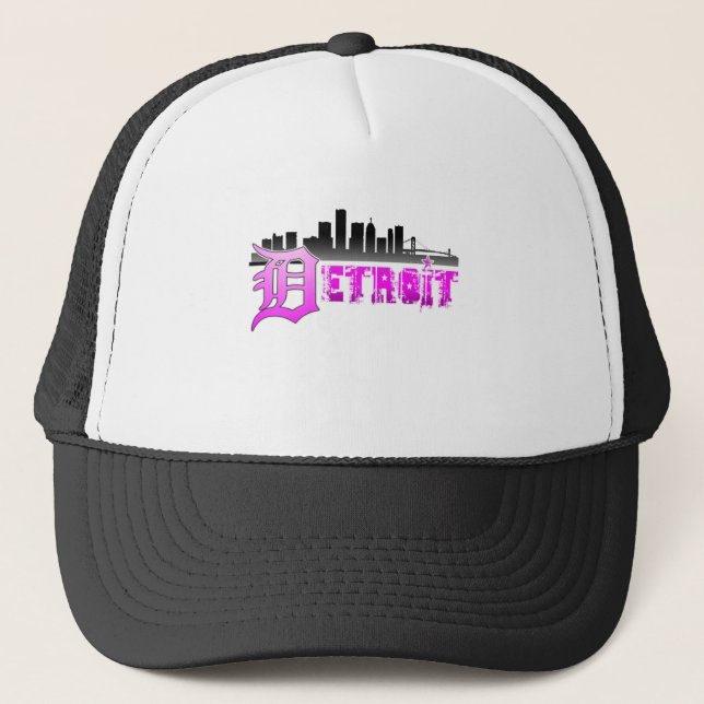 Detroit Skyline Trucker Hat (Front)