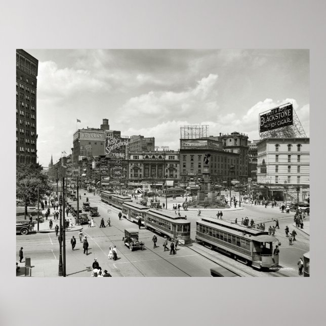 DETROIT SQUARE c. 1910 Poster (Front)