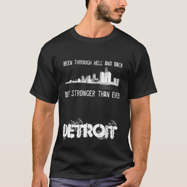 Detroit - Stronger than Ever - Skyline T-Shirt (Front)