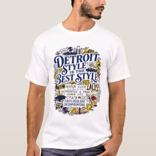 dETROIT sTYLE mOTOR cITY mICHIGAN uRBAN dESIGN T-Shirt