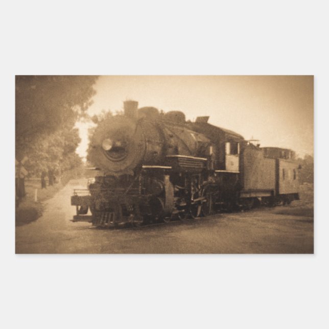 Detroit Terminal Railroad Engine at Adrian MI Rectangular Sticker (Front)