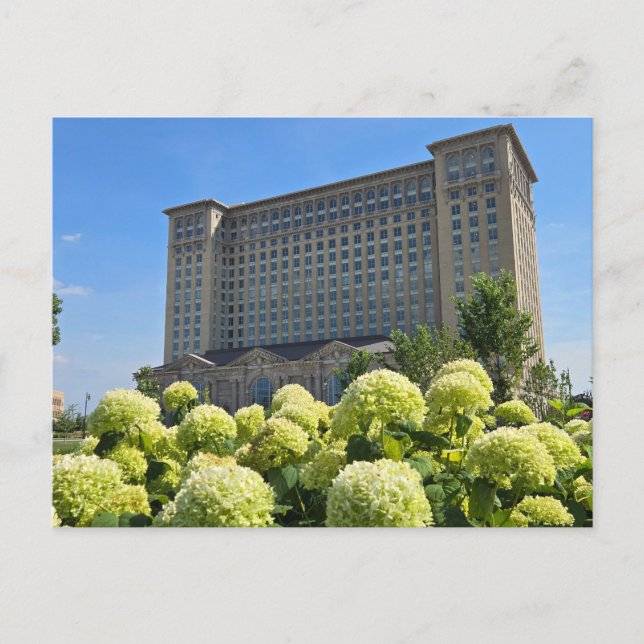 Detroit Train Station Holiday Postcard (Front)